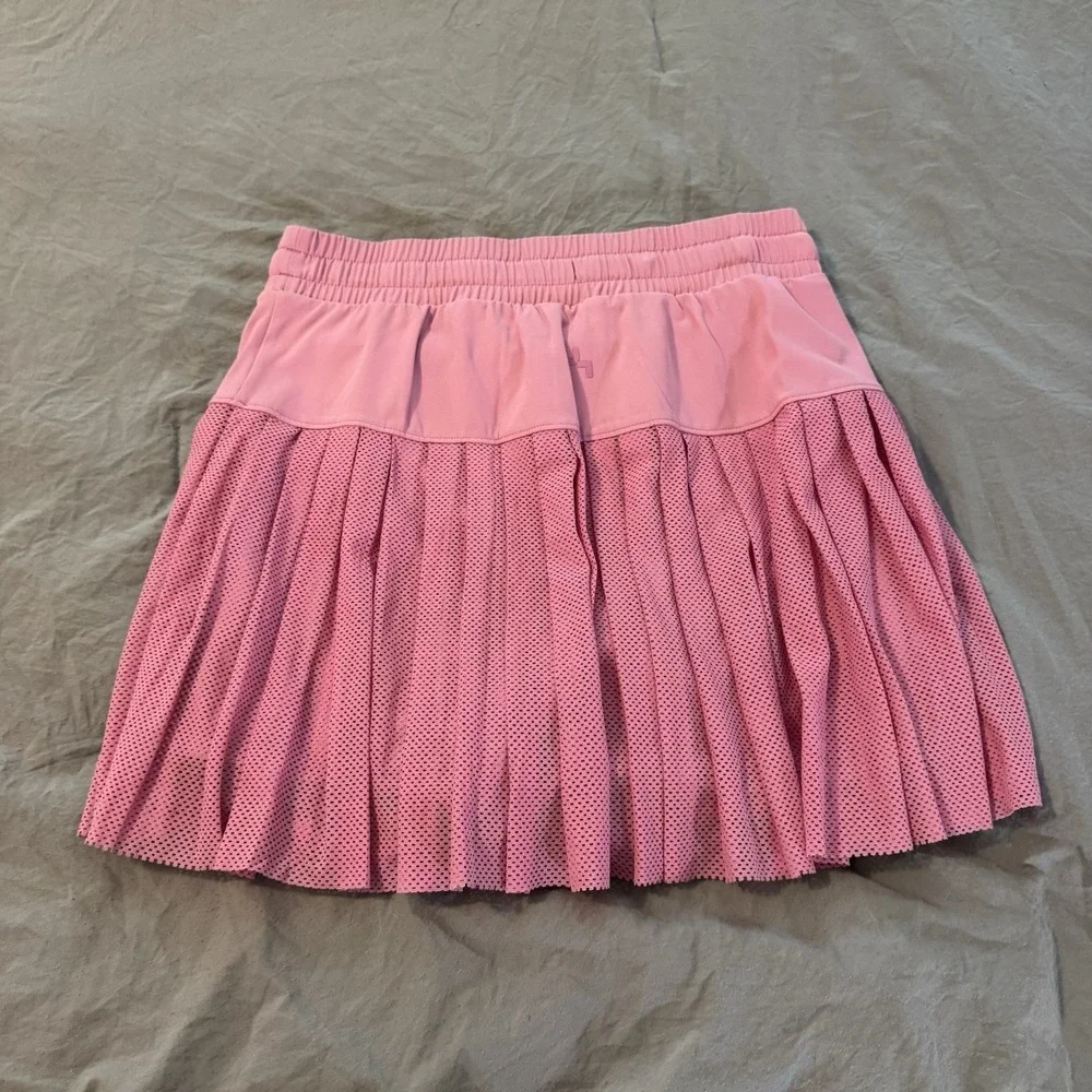 Joy Lab Skort Pink Pleated Mesh Drawstring Tennis Active Small‎ Elastic Waist